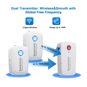 میکروفون یقه ای بی سیم سارامونیک مدل Blink500 B2W